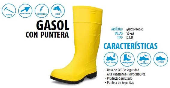 bota gasol caracteristicas