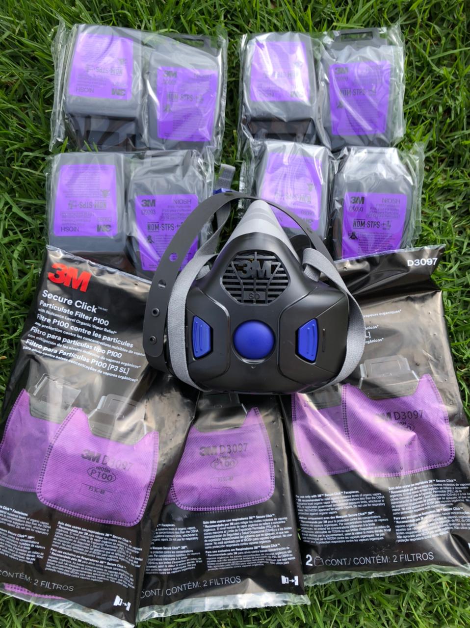 Respirador Reutilizable Media Cara Con Diafragma Parlante - 3m - Imagen 3