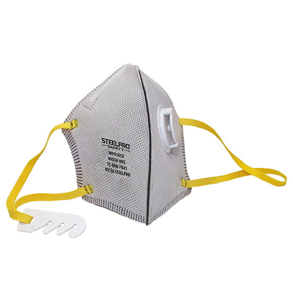 M9910cv Respirador Gris N95 Con Valvula Steelpro